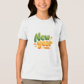 feestelijk nieuwjaar Tri-Blend shirt (Voorkant)
