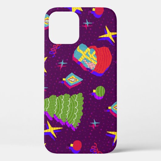 Feestelijk nieuwjaarskerstpatroon Case-Mate iPhone case (Achterkant)