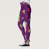 Feestelijk nieuwjaarskerstpatroon leggings (Links)