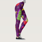 Feestelijk nieuwjaarskerstpatroon leggings (Rechts)