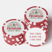 Feestelijk North pole brouwerij gratis bier Poker Chips (Opstapeling)
