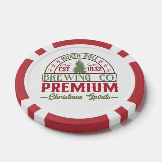 Feestelijk North pole brouwerij gratis bier Poker Chips (Enkel)