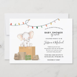 Feestelijk Olifant Baby shower per Mail Kaart
