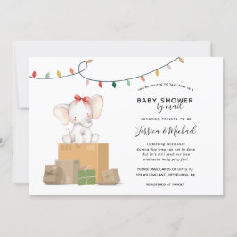 Feestelijk Olifant Baby shower per Mail Kaart
