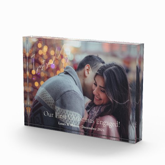 Feestelijk ons eerste kerst Verloving fotoblok (Rechts)