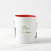 feestelijk ontwerp van santa en pressies voor kers mok (Midden)