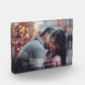 Feestelijk onze eerste kerst verlovingsfoto blok (Links)