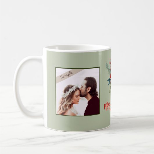 Feestelijk Onze eerste kerstfamilie 2 aangepaste f Koffiemok (Links)