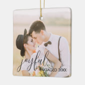 Feestelijk Onze Eerste Kerstmis Betrokken Gift Keramisch Ornament (Links)