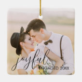 Feestelijk Onze Eerste Kerstmis Betrokken Gift Keramisch Ornament (Achterkant)