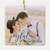 Feestelijk Onze Eerste Kerstmis Betrokken Gift Keramisch Ornament (Voorkant)