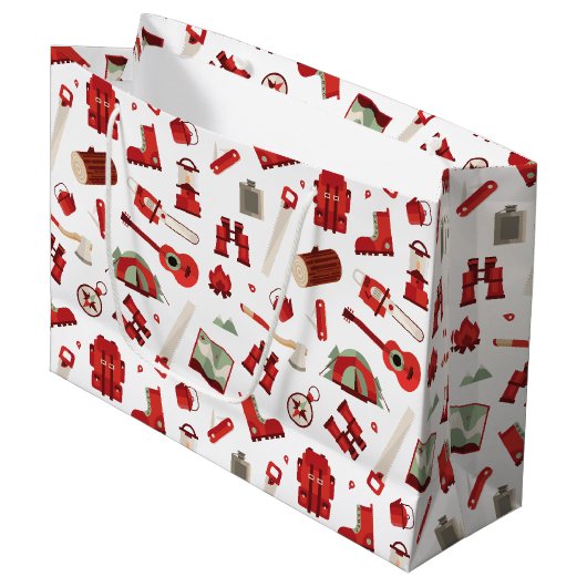Feestelijk Outdoor Adventure met Camping Gear Groot Cadeauzakje (Voorkant Gekanteld)