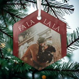 Feestelijk paar Kerstmis Glas Ornament