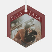 Feestelijk paar Kerstmis Glas Ornament (Voorkant)