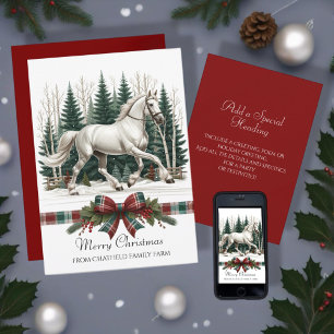 Feestelijk Paard Ruitersport Kerstmis Kaart