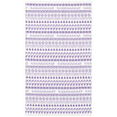 feestelijk Paars en wit Iconisch kerstpatroon Tafelkleed (Voorkant)