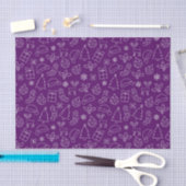 Feestelijk paars en wit winter kerstpatroon tissuepapier (Craft)