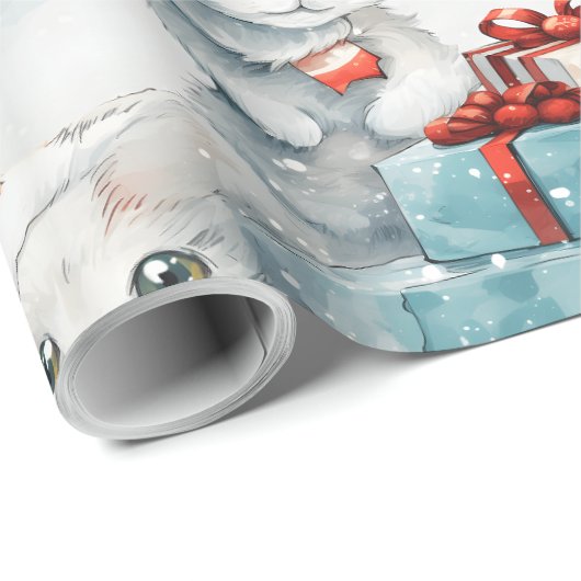 Feestelijk pakpapier met kattenthema (Rol Hoek)