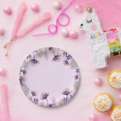Feestelijk papieren bord met een delicaat bloemmot (Feest)