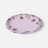 Feestelijk papieren bord met een delicaat bloemmot (Gekanteld)