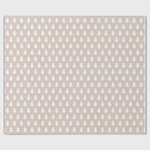 Feestelijk Pastel Paars Witte Kerstboom patroon Cadeaupapier (Vlak)