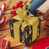 Feestelijk patroon met gouden champagneflessen cadeaupapier