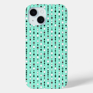 Feestelijk patroon met kralensnoeren en ster juwel iPhone 15 case
