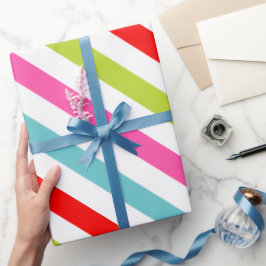 Feestelijk patroon – Retro vakantestrepen Cadeaupapier