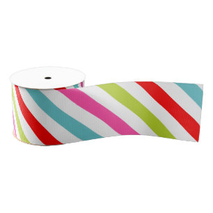 Feestelijk patroon – Retro vakantestrepen Grosgrain Lint