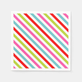 Feestelijk patroon – Retro vakantestrepen Servet