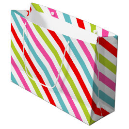 Feestelijk patroon – Retro vakantiestrepen Groot Cadeauzakje