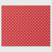 Feestelijk patroon witte stip cadeaupapier (Vlak)