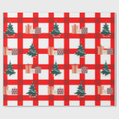 Feestelijk Plaid Wonderland Cadeaupapier (Vlak)