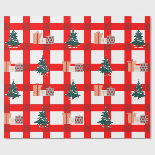 Feestelijk Plaid Wonderland Cadeaupapier (Vlak)
