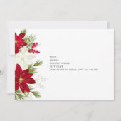 Feestelijk Poinsettia Kerstfeest Kaart (Achterkant)
