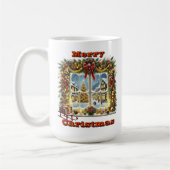 Feestelijk raam Uitzicht met sneeuw Koffiemok (Links)