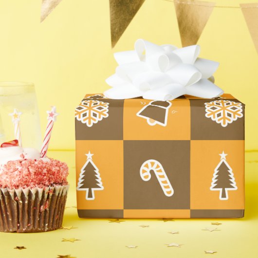 Feestelijk rasterpatroon voor de feestdagen cadeaupapier (Verjaardagsfeest)