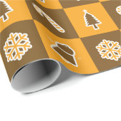 Feestelijk rasterpatroon voor de feestdagen cadeaupapier (Rol Hoek)