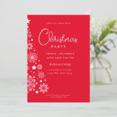 Feestelijk Red Corporate kerstfeest Kaart (Staand voorkant)