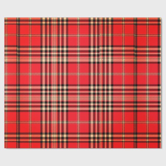 Feestelijk Red Tartan inpakpapier (Vlak)