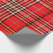 Feestelijk Red Tartan inpakpapier (Hoek)