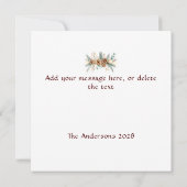 Feestelijk rendier  feestdagenkaart (Achterkant)