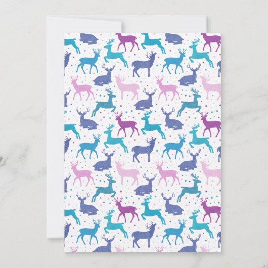 Feestelijk Rendier Kerstfeest Kaart (Achterkant)