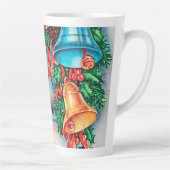 Feestelijk retro kerst  boerderij latte mok (Rechts)