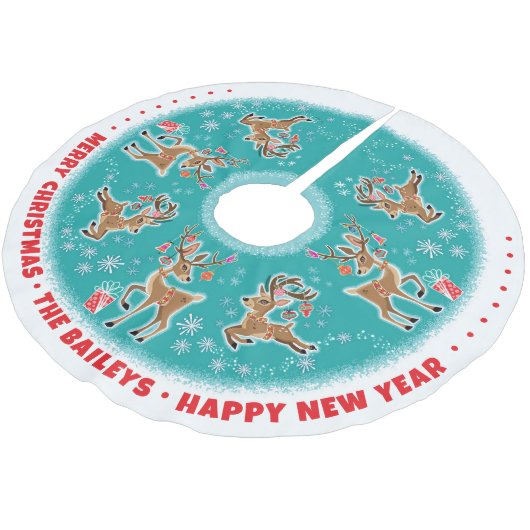 feestelijk retro rendier kerstboom rok (Gekanteld)