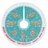 feestelijk retro rendier kerstboom rok (Voorkant)