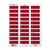 Feestelijk Rode Hert Kerst Retouradres Etiket (Full Sheet)