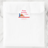 feestelijk ronde sticker (Tas)