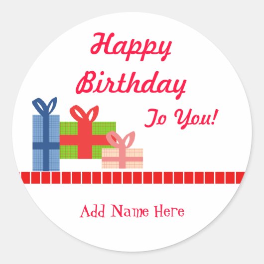 feestelijk ronde sticker (Voorkant)