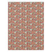 Feestelijk rood bloemenkerstpatroon tafelkleed (Voorkant)